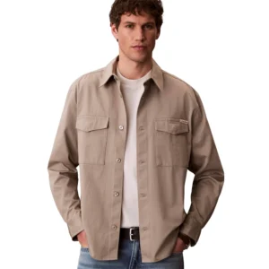 Calvin Klein Camicia Utility Chino Relaxed Overshirt LV04RF408GRAK Vintage