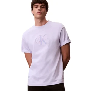 Calvin Klein T shirt Elevated monogram LV04RF819G3OQ Island Lilac