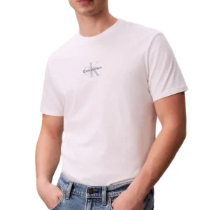 Calvin Klein T shirt Micro Monolog LV04RB866GYAF Bright white