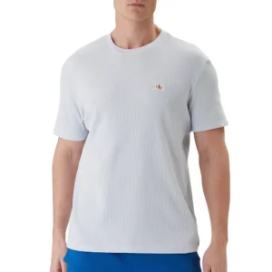 Calvin Klein T shirt Waffle badge crew LV04RD0008GCIQ Plein air