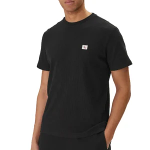 Calvin Klein T shirt Waffle badge crew LV04RD0008GUB1 Black
