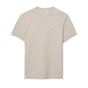 Calvin Klein T shirt slim micro waffle LV04RF206G2JX Oatmeal