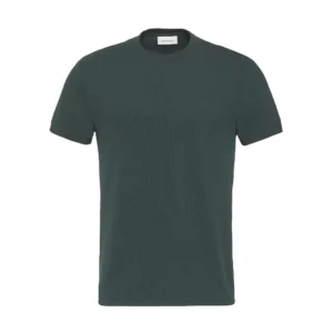 Calvin Klein T shirt slim micro waffle LV04RF206GPZM Dark Teal