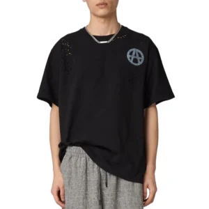 Acupuncture T shirt Anarchy HTEM322002111 Washed Black