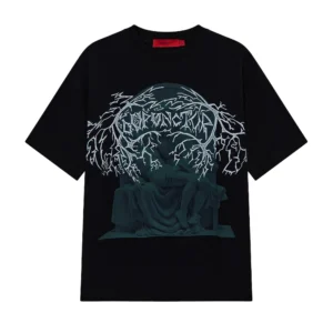 Acupuncture T shirt Night Faces HTEM321902111 Washed Black
