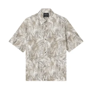 Armani Exchange Camicia XM002291 AF22716 F1146 Cream Leaf allover