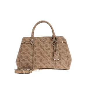 Guess Borsa Satchel Leona HWSG99 17060 Latte logo