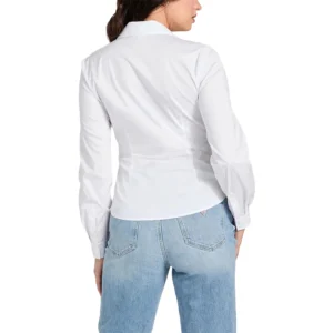 Guess Camicia Top Emily Shirred W6RH85 W1LU1 G011 Pure white
