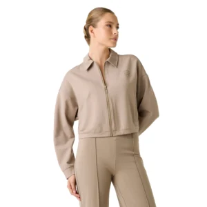 Guess Felpa full zip Annie Crop V6RQ17 KD822 G1O3 Taupe