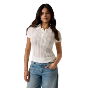 Guess Polo Pointelle Vienna W6GR25 Z0672 G1O6 Dove white