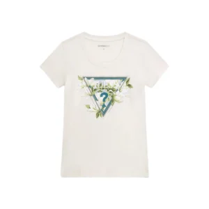 Guess t shirt Camelia Triangle Tee W6RI35 J1314 G012 Cream white