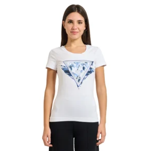 Guess t shirt Feather Triangle Tee W6GI11 K3026 G011 Pure White