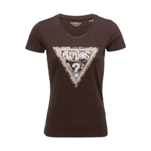 Guess t shirt Leo Triangle Tee W6RI32 J1314 G1EA dark coffee