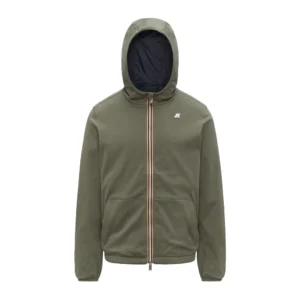 K-Way Giacca Corta Jake double Interlock K8134TW B1R Green Lichen Blue Depht