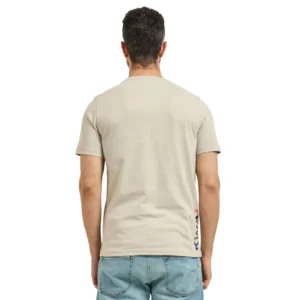 K-Way T shirt Odom Slim Jersey kway lettering K71354W 634 Beige Lt