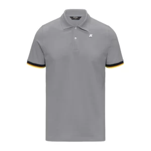 K-Way Uomo Polo Vincent Pique K1125BW 411 Grey Frost