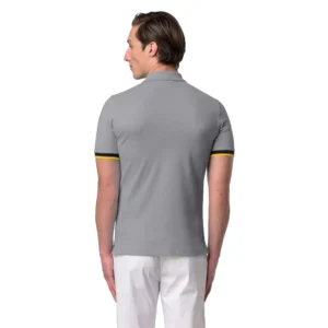 K-Way Uomo Polo Vincent Pique K1125BW 411 Grey Frost