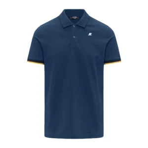K-Way Uomo Polo Vincent Pique K1125BW B67 Blu Insignia