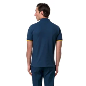 K-Way Uomo Polo Vincent Pique K1125BW B67 Blu Insignia