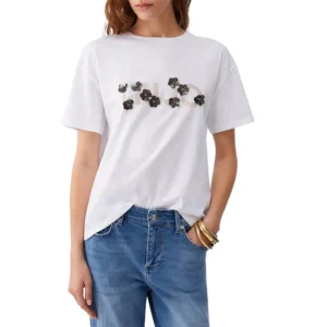 Liu Jo T shirt WA6238JS923ECS P9560 Bianco Liujo sequi