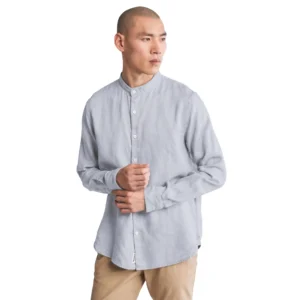 Timberland Camicia Brook linen Korean collar TB0A2DC1B881 Stone Wash