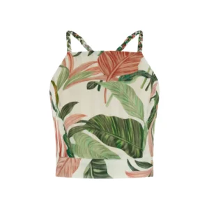 Guess Crop Top Gaelle W5GH74 WH9Z2 PMIE Choco Jungle Print