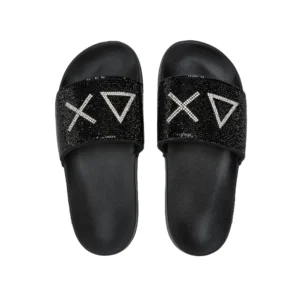 SUN68 Slippers Strass Logo X36211 11 Nero