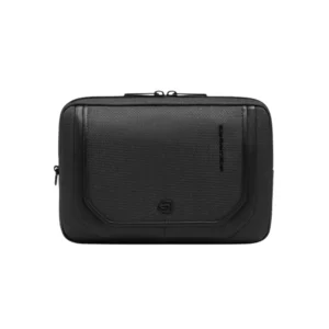 Piquadro Pochette 1 comparto tracolla removibile pelle e tessuto AC6961S143N Nero