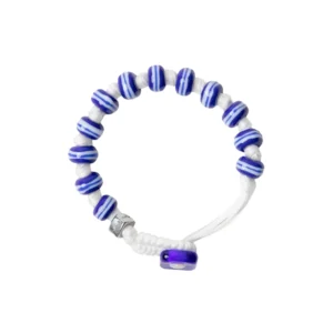 AUA Braccialetto Unisex con cordoncino in poliestere cerato bianco Punta Ala