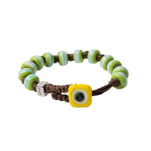 AUA Braccialetto Unisex con cordoncino in poliestere cerato marrone Soverato