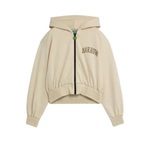 Barrow Felpa con zip e cappuccio S6BWWOZH120 013 Crema