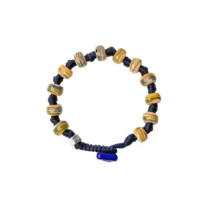 AUA Braccialetto Unisex con cordoncino blu in poliestere cerato arezzo