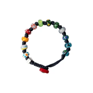 AUA Braccialetto Unisex con cordoncino in poliestere cerato blu boqueria di notte