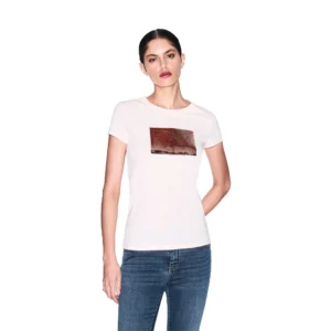 Armani Exchange t shirt donna 8NYTDL YJ73Z U4104 Salt Rose