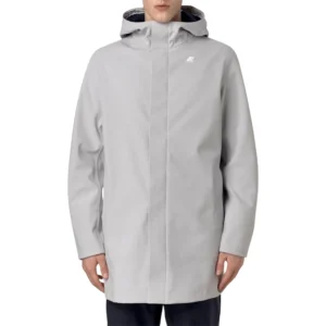 K-Way Giubbino Uomo Lungo Marlyn Bonded K7126UW D01 Grey Ash Blue Depht