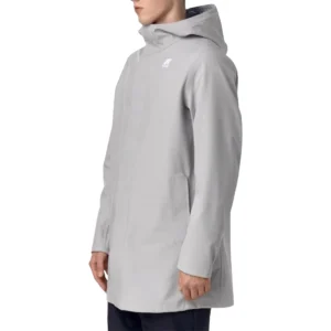 K-Way Giubbino Uomo Lungo Marlyn Bonded K7126UW D01 Grey Ash Blue Depht