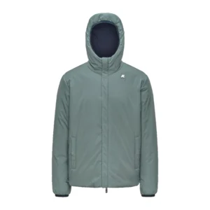 K-Way giacca corta uomo Jack St Warm Double K6128VW D08 Blue Depht Green Balsam