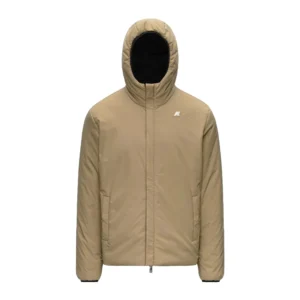 K-Way giacca corta uomo Jack St Warm Double K6128VW DBN Black Pure Beige Khaki