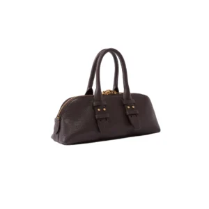 Pinko Borsa Bowling Bag Horizontal Bottolato Grande 105334A3CX M12Q Marrone Marasca