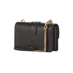 Pinko Borsa Love One Mini New Buckle Vitello Seta 107071 A0F1 M12Q Marrone Marasca