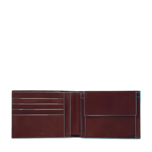 Piquadro Portafogli uomo in pelle con portamonete PU257B2RMO Mogano