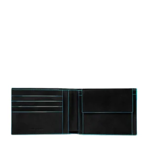 Piquadro Portafogli uomo in pelle con portamonete PU257B2RN Nero