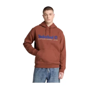 Timberland Felpa con cappuccio Established 1973 embroidered Logo BB Hoodie Brownout TBC0YHB6AIM1