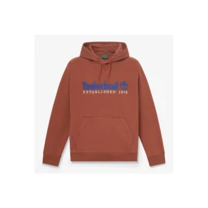 Timberland Felpa con cappuccio Established 1973 embroidered Logo BB Hoodie Brownout TBC0YHB6AIM1