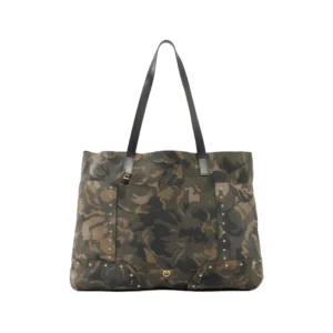 Pinko Tote Suede Print 107820 A3LR ST3Y Multi Militar Green